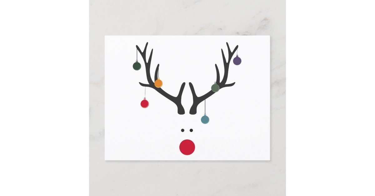 Cartes Pour Fêtes Annuelles Des rennes de Noël abstraits et amusants