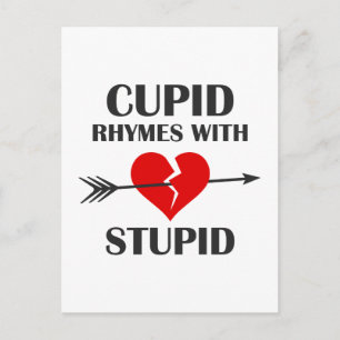 Cartes Pour Fêtes Annuelles Des rimes Cupidantes Avec Des Valentines Stupides