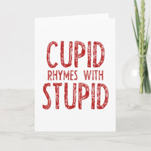 Cartes Pour Fêtes Annuelles Des rimes Cupides Avec Stupides