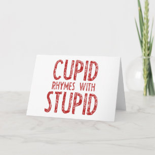 Cartes Pour Fêtes Annuelles Des rimes Cupides Avec Stupides
