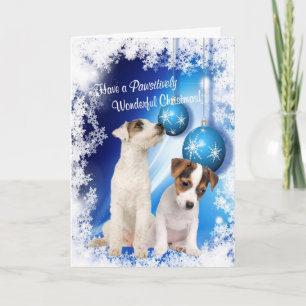 Cartes Pour Fêtes Annuelles Des souhaits de Noël de Jack Russell -