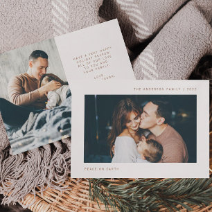 Cartes Pour Fêtes Annuelles Des souhaits simples   Deux photos minimalistes