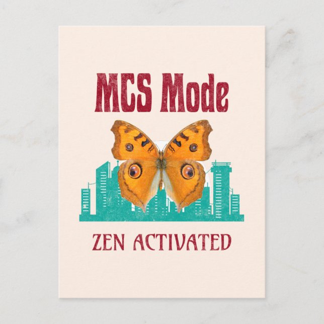 Cartes Pour Fêtes Annuelles Description de l'activation du mode MCS Zen Papill (Devant)