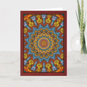 Cartes Pour Fêtes Annuelles Desert Flower Mandala