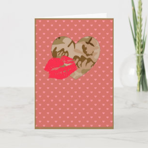 Cartes Pour Fêtes Annuelles Desert Sand Camo Valentine Coeurs Saint Valentin S