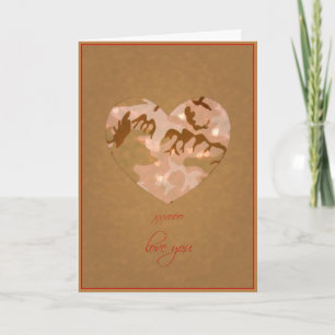 Cartes Pour Fêtes Annuelles Desert Sand Camo Valentine Coeurs Saint Valentin S