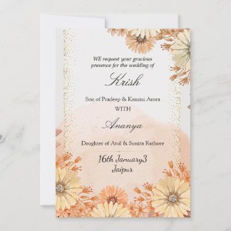 Cartes Pour Fêtes Annuelles Design Beige & Rose personnalisable avec Ac Botani
