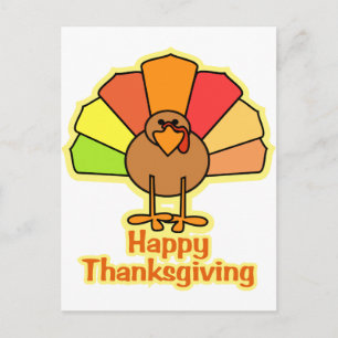 Cartes Pour Fêtes Annuelles Design de Bon thanksgiving de dessin animé Turquie
