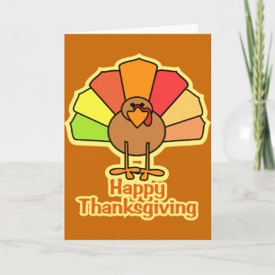 Cartes Pour Fêtes Annuelles Design de Bon thanksgiving de dessin animé Turquie
