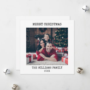Cartes Pour Fêtes Annuelles Design de machine à écrire élégant   Joyeux Noël p