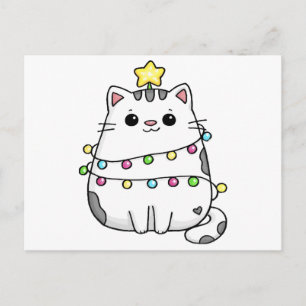 Cartes Pour Fêtes Annuelles Design de Noël de chat mignon