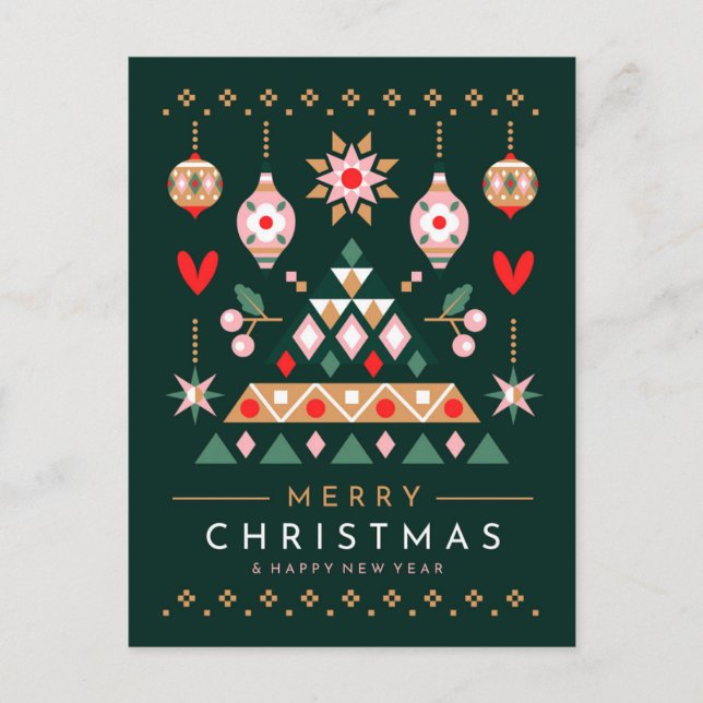 Cartes Pour Fêtes Annuelles Design de Noël scandinave (Devant)