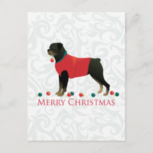 Cartes Pour Fêtes Annuelles Design de Rottweiler Merry Christmas