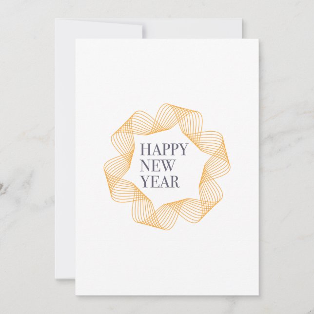 Cartes Pour Fêtes Annuelles Design élégant et simple de "Bonne année" (Devant)