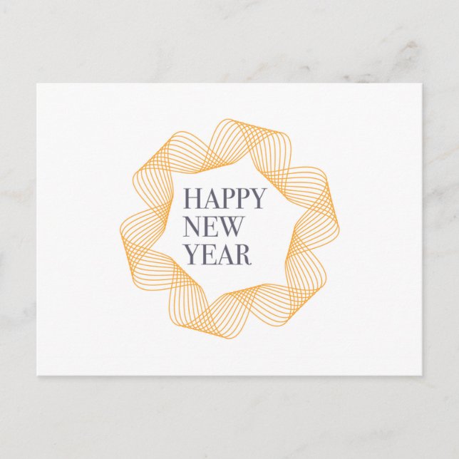 Cartes Pour Fêtes Annuelles Design élégant et simple de "Bonne année" (Devant)