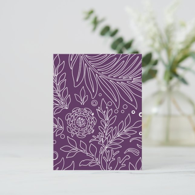 Cartes Pour Fêtes Annuelles Design floral 33 (Debout devant)