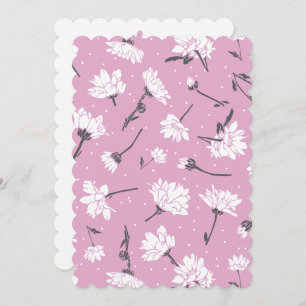 Cartes Pour Fêtes Annuelles Design Floral Rose - Art Fleur Élégant