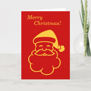 Cartes Pour Fêtes Annuelles design graphique minimaliste or père Noël pour noë