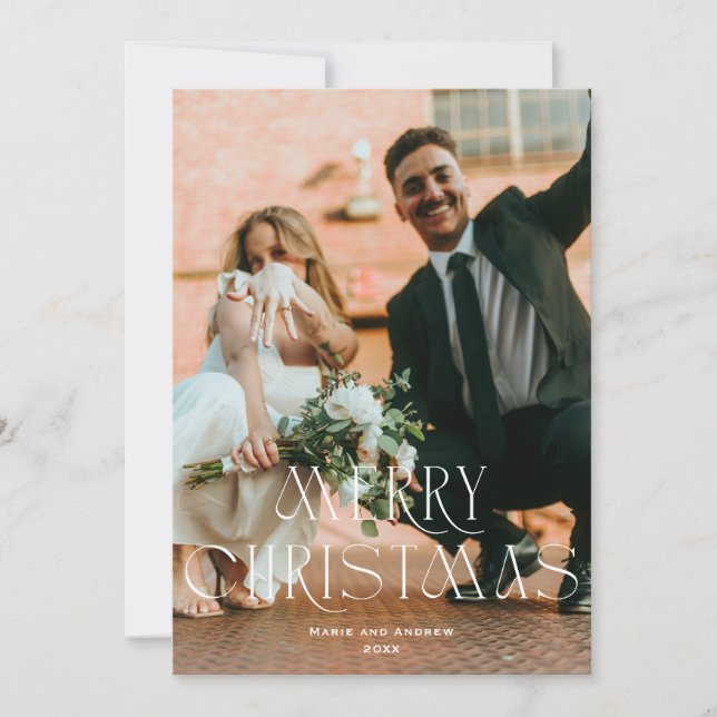 Cartes Pour Fêtes Annuelles Design Joyeux Noël moderne (Devant)