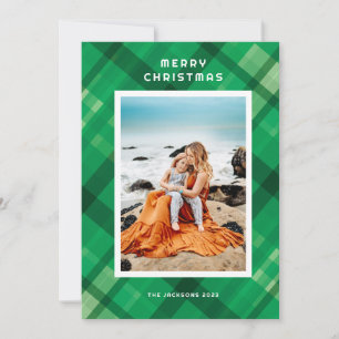 Cartes Pour Fêtes Annuelles Design Joyeux Noël vert moderne