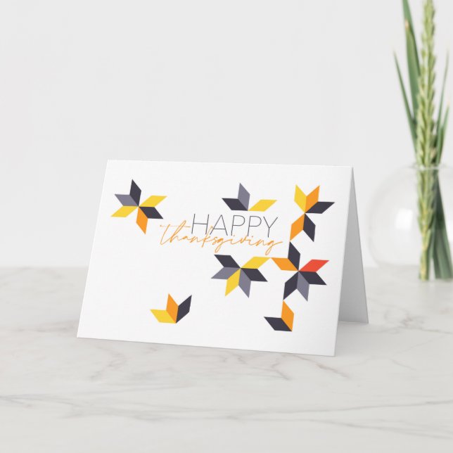 Cartes Pour Fêtes Annuelles Design moderne et gai du Bon thanksgiving (Devant)