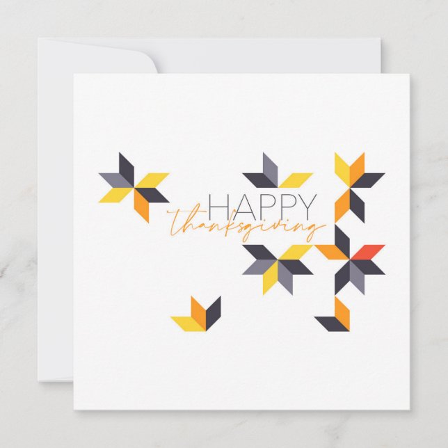 Cartes Pour Fêtes Annuelles Design moderne et gai du Bon thanksgiving (Devant)