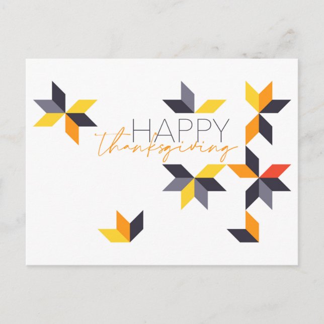 Cartes Pour Fêtes Annuelles Design moderne et gai du Bon thanksgiving (Devant)