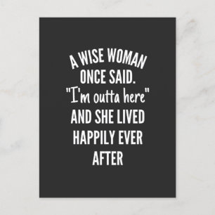 Cartes Pour Fêtes Annuelles Design sans titreUne femme sage a dit un jour que