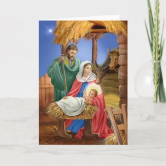Cartes Pour Fêtes Annuelles Design x-mas de nativité vintage