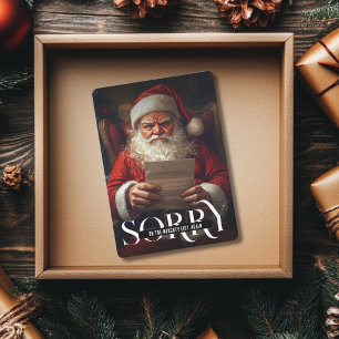 Cartes Pour Fêtes Annuelles Désolé encore sur la liste des vilains Santa sarca