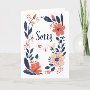 Cartes Pour Fêtes Annuelles Désolé Fleurs colorées simples
