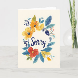 Cartes Pour Fêtes Annuelles Désolé Fleurs jolies couleurs
