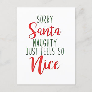Cartes Pour Fêtes Annuelles Désolé Père Noël Naughty Sent Juste Si Bien