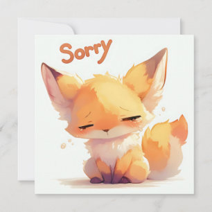 Cartes Pour Fêtes Annuelles Désolé Renard Mignon Pleurs