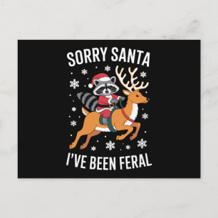Cartes Pour Fêtes Annuelles Désolé Santa j'ai été un Raton Laveur de Noël Sauv