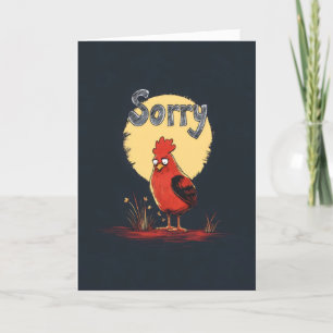 Cartes Pour Fêtes Annuelles Désolé Triste Rooster