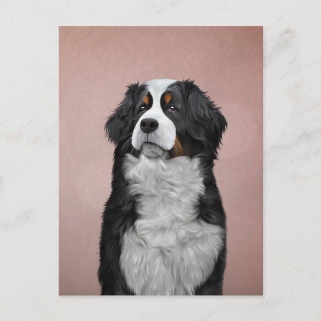 Cartes Pour Fêtes Annuelles Dessin Bernese Mountain Dog (Devant)