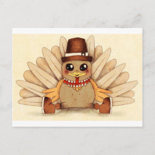 Cartes Pour Fêtes Annuelles Dessin d'art du pèlerin de Thanksgiving Holiday Tu