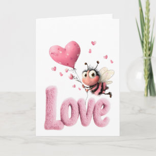 Cartes Pour Fêtes Annuelles Dessin de ballon en forme de cœur d'amour rose mig