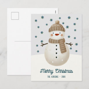 Cartes Pour Fêtes Annuelles Dessin de flocons de neige bonhomme de neige migno