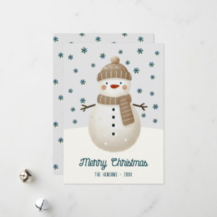 Cartes Pour Fêtes Annuelles Dessin de flocons de neige bonhomme de neige Noël