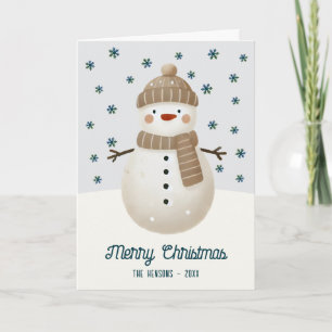 Cartes Pour Fêtes Annuelles Dessin de flocons de neige bonhomme de neige Noël