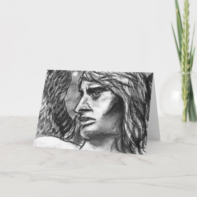 Cartes Pour Fêtes Annuelles Dessin de Noël Angel Gabriel (Devant)