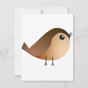 Cartes Pour Fêtes Annuelles Dessin d'Oiseau de Bruant