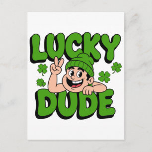 Cartes Pour Fêtes Annuelles Dessin drôle de jour de la Saint-Patrick avec une 