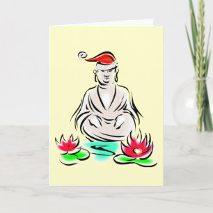 Cartes Pour Fêtes Annuelles Dessin du Bouddha de Noël