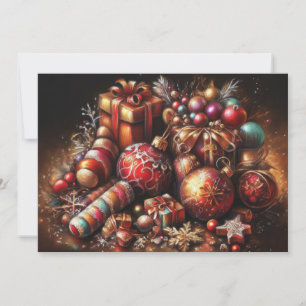 Cartes Pour Fêtes Annuelles Dessin dur Pastel Motifs de Noël