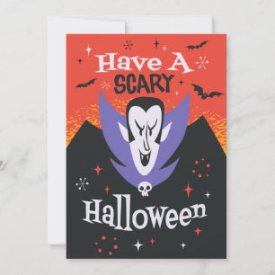 CARTES POUR FÊTES ANNUELLES DESSIN HALLOWEEN VAMPIRE