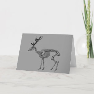 Cartes Pour Fêtes Annuelles Dessin vintage éffrayant de squelette