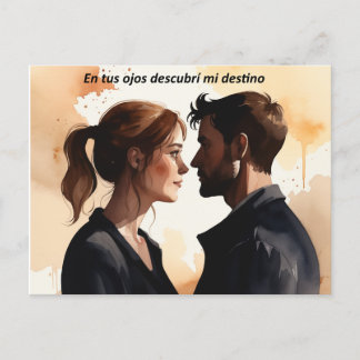 Cartes Pour Fêtes Annuelles Destellos de Miradas: Ilustración en Acuarela que